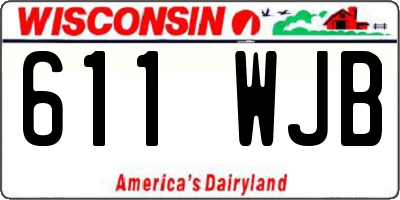 WI license plate 611WJB