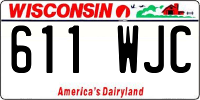 WI license plate 611WJC
