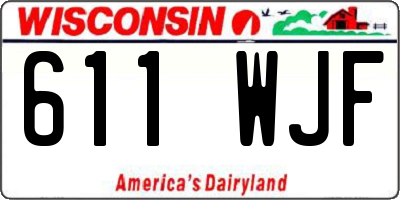 WI license plate 611WJF