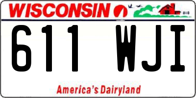 WI license plate 611WJI