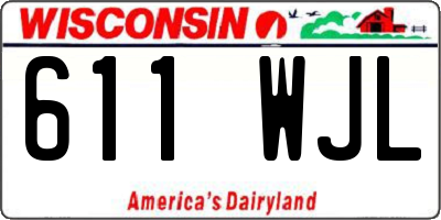 WI license plate 611WJL