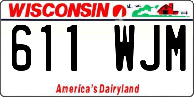 WI license plate 611WJM
