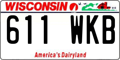 WI license plate 611WKB