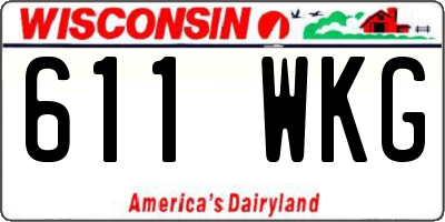 WI license plate 611WKG