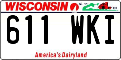 WI license plate 611WKI