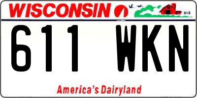 WI license plate 611WKN