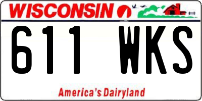 WI license plate 611WKS
