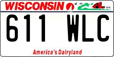 WI license plate 611WLC