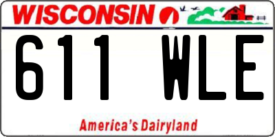 WI license plate 611WLE
