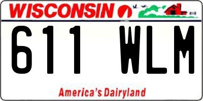 WI license plate 611WLM