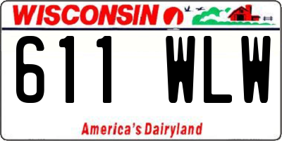 WI license plate 611WLW