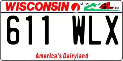 WI license plate 611WLX
