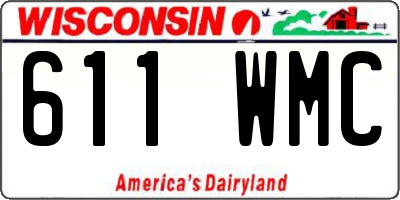 WI license plate 611WMC