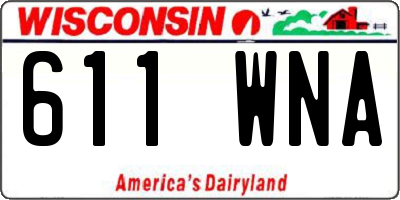 WI license plate 611WNA