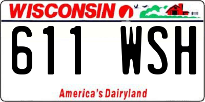 WI license plate 611WSH