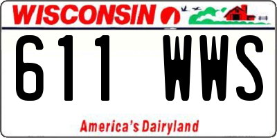 WI license plate 611WWS