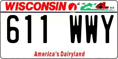 WI license plate 611WWY