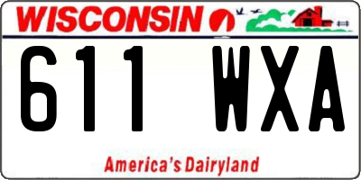 WI license plate 611WXA