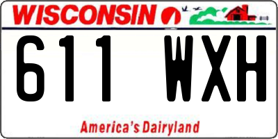 WI license plate 611WXH