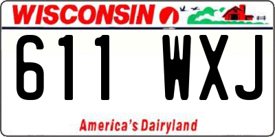 WI license plate 611WXJ