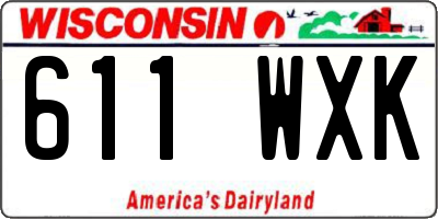 WI license plate 611WXK
