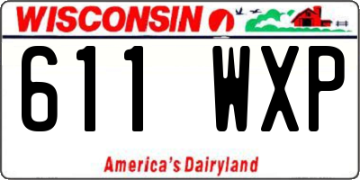 WI license plate 611WXP
