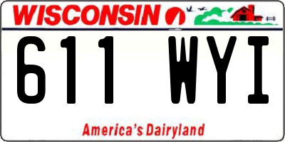 WI license plate 611WYI
