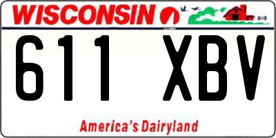 WI license plate 611XBV
