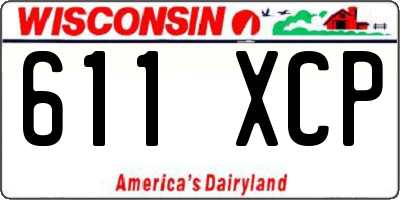 WI license plate 611XCP