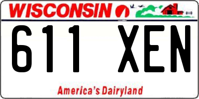 WI license plate 611XEN