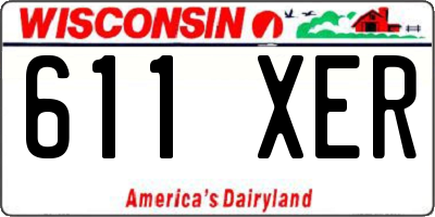 WI license plate 611XER