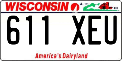 WI license plate 611XEU