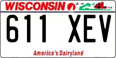 WI license plate 611XEV