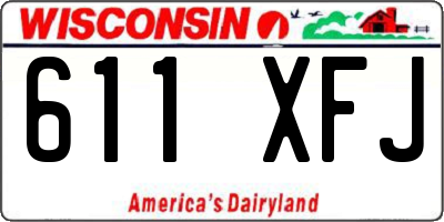 WI license plate 611XFJ