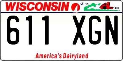 WI license plate 611XGN