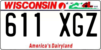 WI license plate 611XGZ
