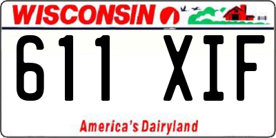 WI license plate 611XIF
