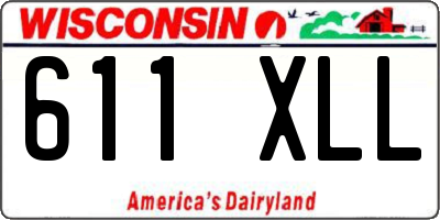WI license plate 611XLL