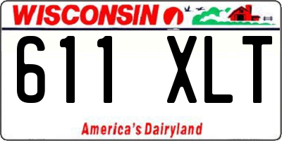 WI license plate 611XLT
