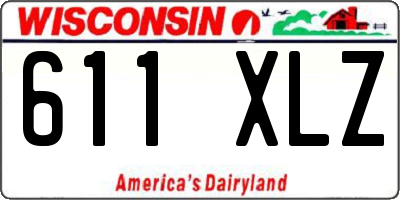 WI license plate 611XLZ