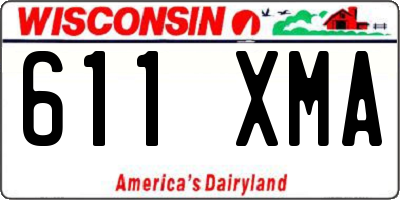 WI license plate 611XMA