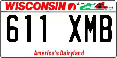 WI license plate 611XMB