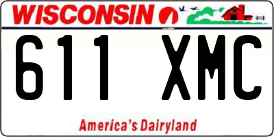 WI license plate 611XMC