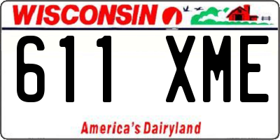 WI license plate 611XME