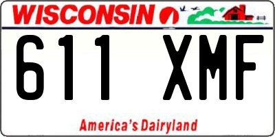 WI license plate 611XMF