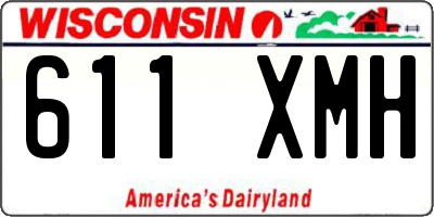 WI license plate 611XMH