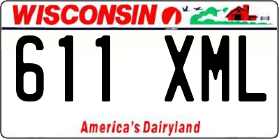 WI license plate 611XML