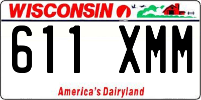 WI license plate 611XMM