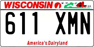 WI license plate 611XMN