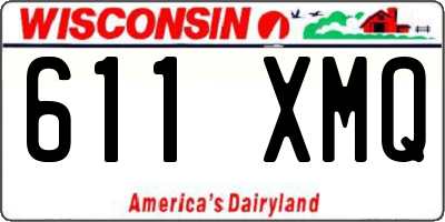 WI license plate 611XMQ